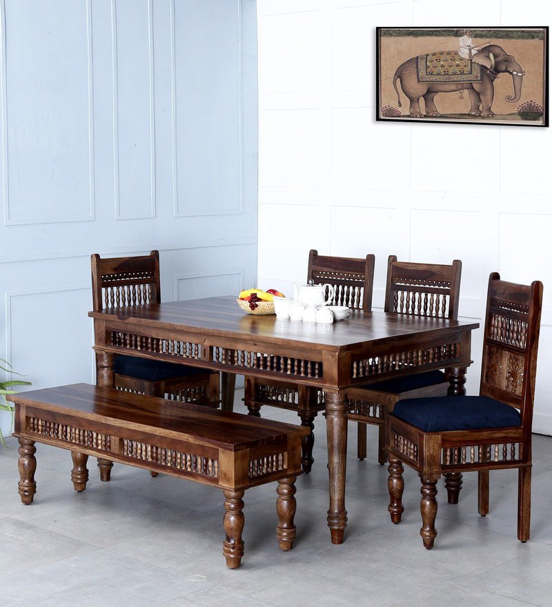 Solid oak dining online table with 6 chairs